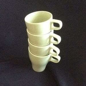 IKEA green set of 4 EUC mugs Coffee cup lime green